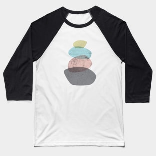 Mid Century Balancing Stones Baseball T-Shirt